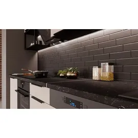 Küchen-Preisbombe Küchenzeile ARONA BASIC LOFT 280 cm Schwarz
