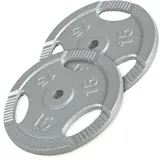 GORILLA SPORTS® Hantelscheiben Set 30 kg Gusseisen Gewichte Gewichtsscheiben