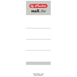 Herlitz Selbstklebende Ordnerrücken-Etiketten weiß, 8 cm