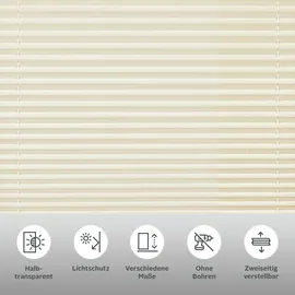 Deco Company Plissee EASYFIX PIA 90 x 220 cm beige