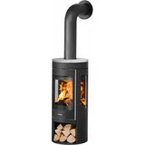 Stahl schwarz/Abdeckplatte Speckstein