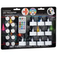 CEPEWA GmbH LED Teelichter 10 St. Bunt