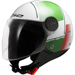 LS2 OF558 Sphere Lux II Firm Jet Helm, wit-rood-groen, L Voorman