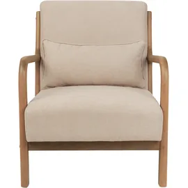 Beliani Sessel Skovde Stoff 72 x 71 x 70 cm Beige mit Kissen