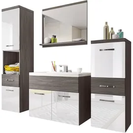 WELLTIME Badmöbel-Set ELDA 5-tlg. Braun