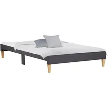 Homestyle4u Polsterbett 90 x 200 cm Grau