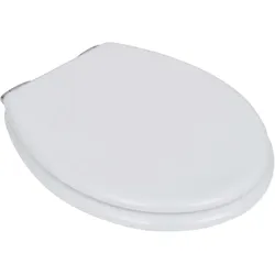 vidaXL Toilettensitz MDF Deckel mit Absenkautomatik Design Weiß