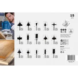 Bosch Professional HM Fräser-Set 15-tlg. 2607017472