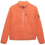 Superdry Damen Outdoor Fleecejacke mit halbem Reißverschluss Pastelline Korallrot 38 - 38