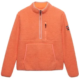 Superdry Damen Outdoor Fleecejacke mit halbem Reißverschluss Pastelline Korallrot 38 - 38