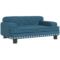 vidaXL Kindersofa Blau 70x45x30 cm Samt