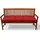 Beautissu Bankauflage 120 x 50 x 10 cm rot 1 St.