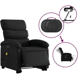 vidaXL Massagesessel mit Aufstehhilfe Elektrisch Kunstleder 92 x 99,5 x 0 cm Schwarz