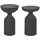 Beliani Beistelltisch 2er Set Metall Schwarz rund Wohnzimmertisch Couchtisch COTA/TENJO
