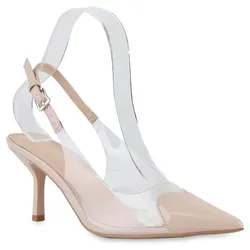Damen Slingpumps in Nude Lack