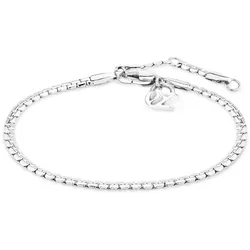 Armband ECHTZEIT "Schmuck Geschenk Edelstahl Armkette The Sleek One", silber (silberfarben), Armbänder, Kinder, 21cm, Edelstahl