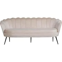 VCM ebuy24 Sofa 3 Personen Velour Beige.