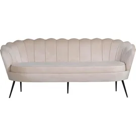 VCM ebuy24 Sofa 3 Personen Velour Beige.