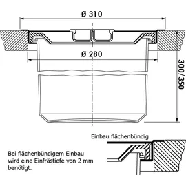 Wesco Arbeitsplatten-Abfall-System Ergo-Master - Edelstahl, 13 Liter