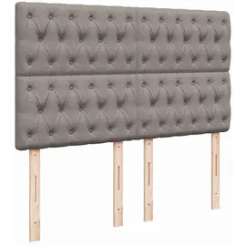 vidaXL Boxspringbett 140 x 200 cm Taupe