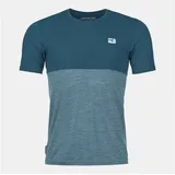 Ortovox Herren Unterhemd 150 COOL LOGO TS M, petrol blue 55901, S