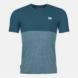 Ortovox Herren Unterhemd 150 COOL LOGO TS M, petrol blue 55901, S