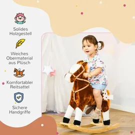 Homcom Schaukelpony braun