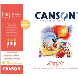 Canson Acrylpapier Block 33 x 41 cm 400 g/m2 10 Blätter
