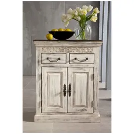 Massivmoebel24 Sideboard 70 x 85 x 40 cm Weiß