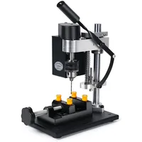 Miniatur Standbohrmaschine 250W Leistung Tischbohrmaschine Bohrhub 40mm 7 Gang Einstellbare Geschwindigkeit Ständerbohrmaschine zum Direkten Bohren von Metall, Holz, etc.