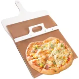 grillshop.at Pizzaschieber Pizzabrett Holz Grill Zubehör Pizzaschieber perforiert Pizzaschaufel Pizzabrett Pizza Zubehör Pizzaschieber Holz Pizza Schieber 52,5x32,5cm