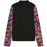 Madeleine Jacke mit floralen Trend-Ärmeln", in schwarz / multicolor), | Gr.: 40,