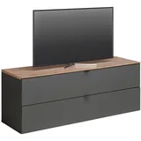 Hom ́in DIANA TV-Lowboard 140x62 cm Grau Holz/Metall