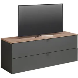 Hom ́in DIANA TV-Lowboard 140x62 cm Grau Holz/Metall