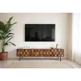 Wohnling Livetastic Lowboard 160x40x35 cm Braun Holz