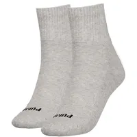 Puma Women's Heart Logo Recycled Cotton Sock, Grey Melange, 35-38 (2er Pack) - 35-38