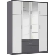 Rauch Drehtürenschrank Hildesheim 185 x 231 x 58 cm Grau/Weiß