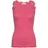 Rosemunde Spitzentop "Babette Silk Top mit Seide", Damen, Gr. XL, himbeere, Feinstrick, Obermaterial: 70% Seide, 30% Baumwolle, körpernah hüftbedeckend, Rundhals, Tops Spitzentop, Vintage-Spitzenbesatz, mit Rundhalsausschnitt, hoher Seidenanteil