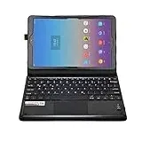 MQ für Galaxy Tab A 10.5 - Bluetooth Tastatur Tasche mit Touchpad für Samsung Galaxy Tab A 10.5 | Tastatur Hülle für Galaxy Tab A 10.5 LTE SM-T595 WiFi T590 | Touchpad Tastatur Layout QWERTZ, Schwarz