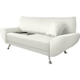 INOSIGN 2-Sitzer »Saltare, elegant und komfortabel, toller Designfuß«, weiß