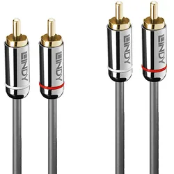 Lindy 35346 Audio-Kabel 2 m 2 x RCA Anthrazit