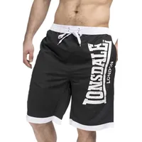 Lonsdale CLENNELL Badehose, Schwarz/Weiß, 3XL