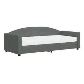 vidaXL Tagesbett mit Matratze Dunkelgrau 90x200 cm Stoff