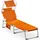 CASARIA Sonnenliege 190 x 60 x 30 cm Orange
