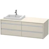Duravit Waschtischunterschrank 2 Auszüge 140 x 49,6 x 55,1 cm Grau Matt
