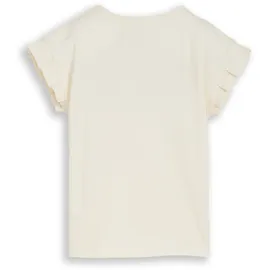 Tom Tailor T-Shirt TOM TAILOR, Mädchen, Gr. 128/134, wool weiß, Jersey, Obermaterial: 100% Baumwolle, bedruckt, regular fit normal, Rundhals, Volant, Shirts T-Shirt, mit Einhorn Print