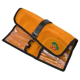 Kirschen Velourleder-Rolltasche für Stechbeitel leer (mit 12 Fächern, Werkeugaufbewahrung, Rolltasche) 3570000