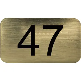 N/H Hausnummerntafel 47 35 x 20 mm Gold metallic