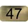 N/H Hausnummerntafel 47 35 x 20 mm Gold metallic
