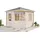 Alpholz 5-Eck Gartenhaus Monica 3,25 x 3,25 x 2,7 m natur